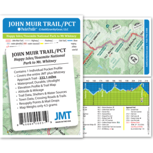 AntiGravityGear JMT Pocket Profile Map
