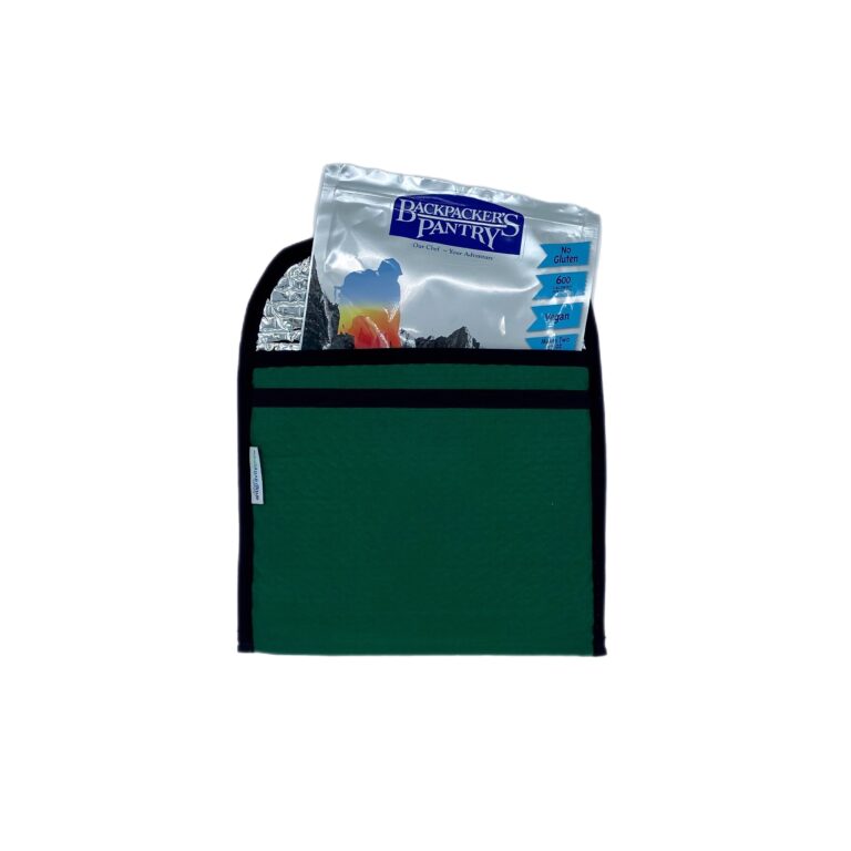AntiGravityGear Pouch Cozy - Green showing meal inside