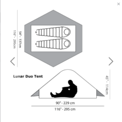 SMD Lunar Duo Outfitter Footprint Dimensions 116 inches wide by 90 inches long by 45 inches tall
