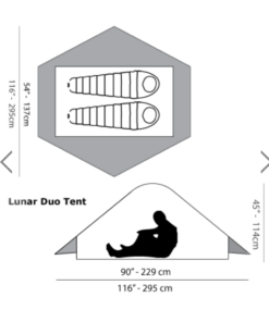 SMD Lunar Duo Outfitter Footprint Dimensions 116 inches wide by 90 inches long by 45 inches tall