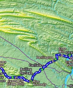 Red Eft Mapping 10'x2' Appalachian Trail Wall Mural Trail Detail