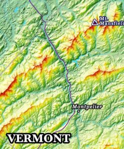 Red Eft Mapping 10'x2' Appalachian Trail Wall Mural Map Detail