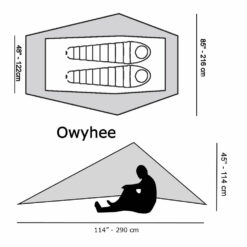 Six Moon Designs Owyhee Tarp Footprint Dimensions: 85 inches wide by 114 inches long by 45 inches tall