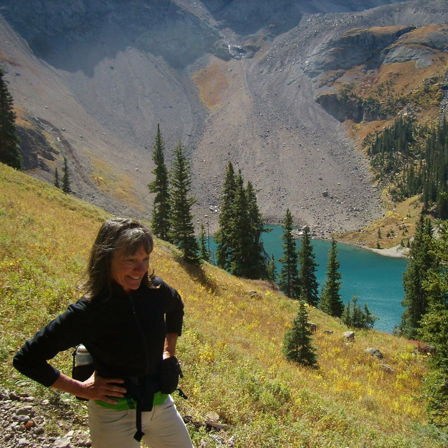 Linda Skovrinski hiking in Colorado