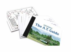 Loose leaf 2024 Edition of The A.T. Guide with pages spread out