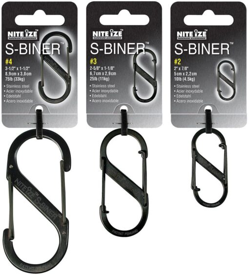 Nite Ize S-Biner Stainless Dual Carabiner 3-pack
